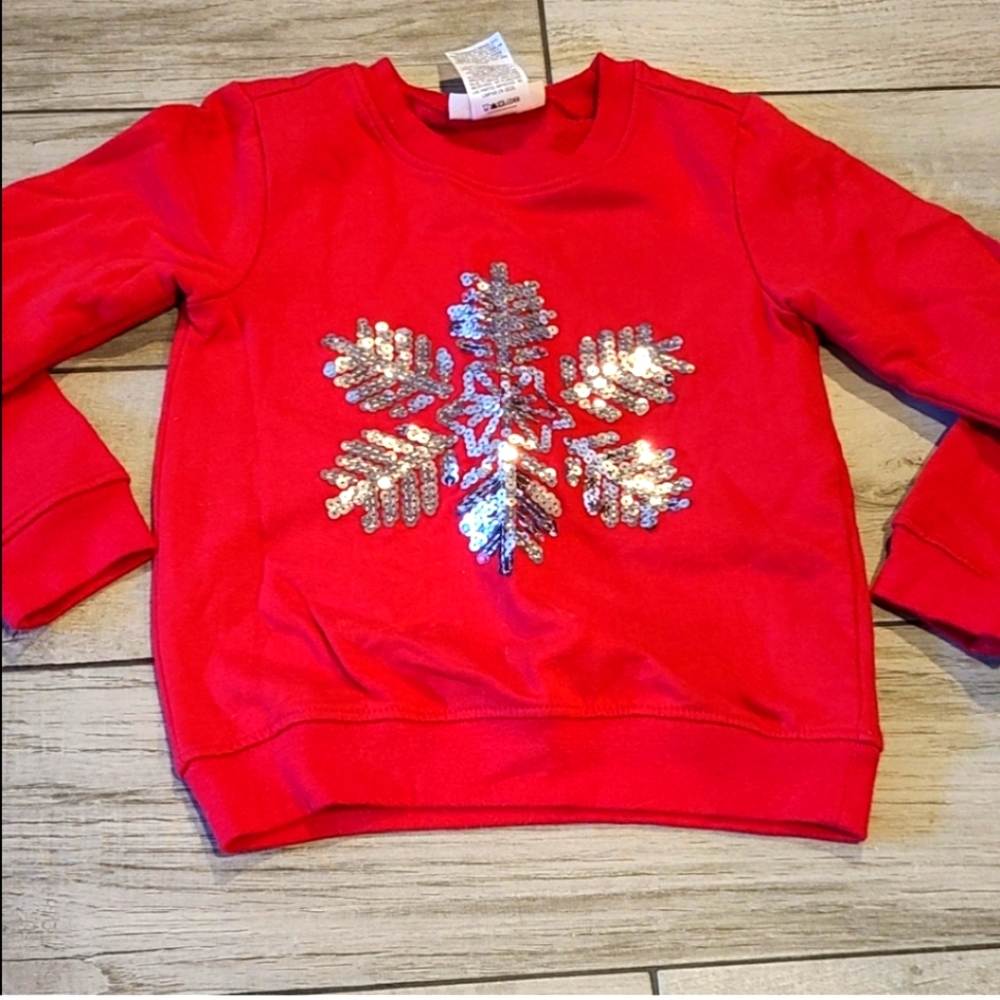 🦔Snowflake winter sequined pullover sweatshirt🌻